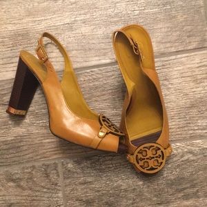 Yellow Tory Burch heels